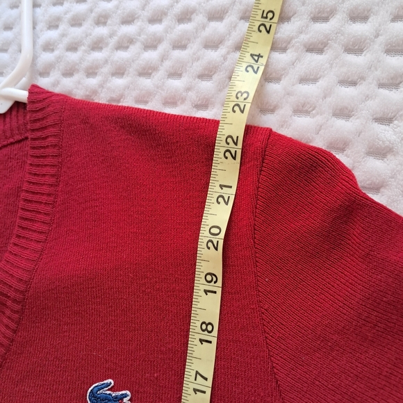 Vintage  IZOD/ LACOSTE SWEATER  UNISEX  SIZE 20 /S red - Picture 5 of 9
